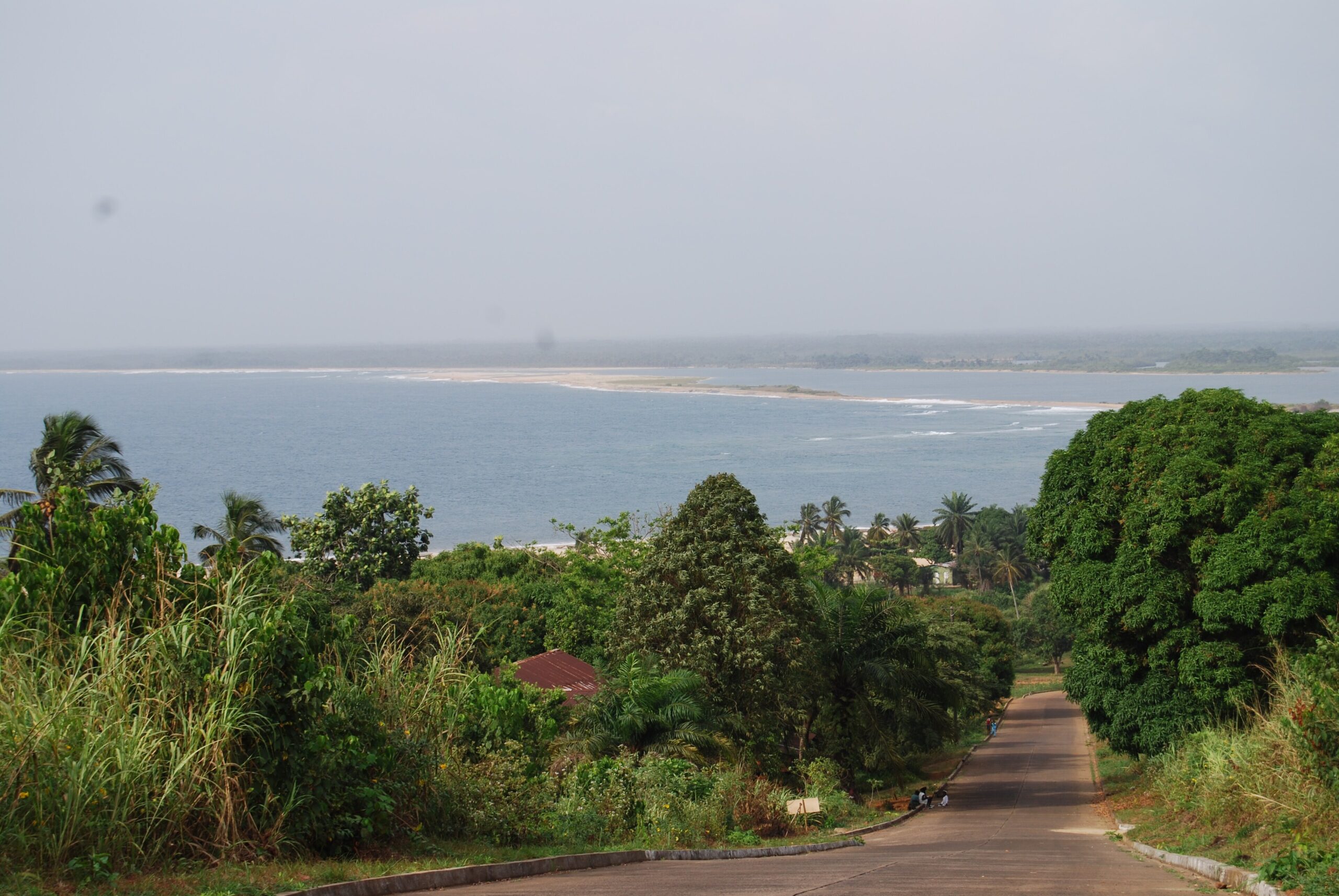 Hillside view of Robertsport, Liberia