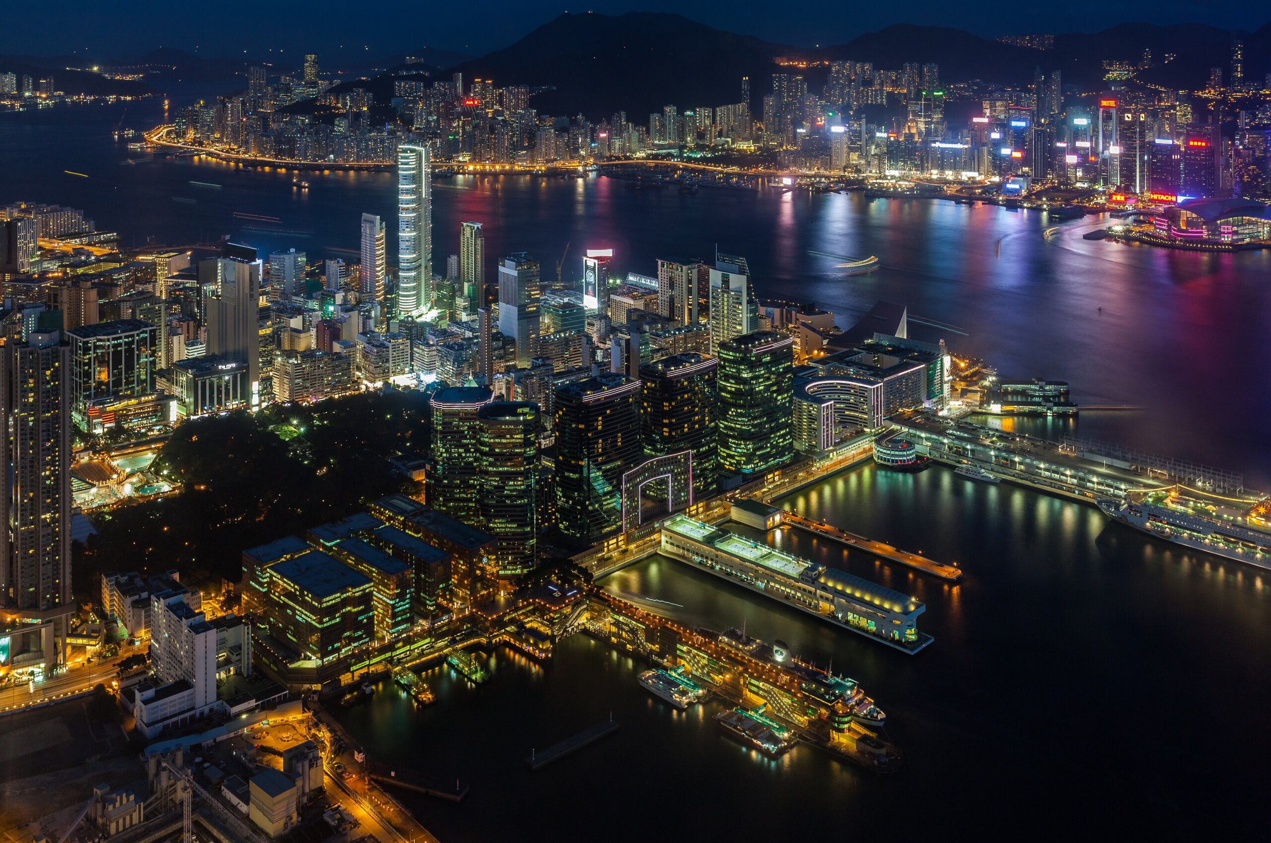 Victoria Harbour seen from Sky100, Hong Kong